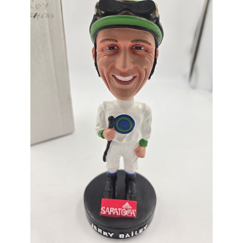 Jerry Bailey Saratoga Bobblehead Jockey Horse Racing Hall of Fame Collectible